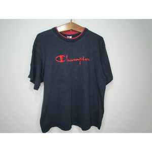 Vintage 90's Champion Embroidered Blue Short Sleeve T-Shirt  Men's Size XL